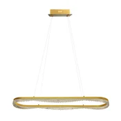 Zlatni LED luster na sajli LED/45W/230V