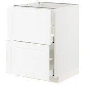 METOD / MAXIMERA Pod.element, 2fronta/2vis.fioke, bela Enköping/bela im. drveta, 60x60 cm