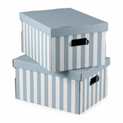 Kartonaste škatle za shranjevanje v kompletu 2 ks s pokrovom Stripes – Compactor