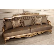 Casa Padrino luxury baroque living room sofa gray/gold - Handmade baroque style sofa - Luxury living room furniture in baroque style - Baroque furniture - Noble & Magnificent