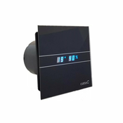 Avtomatični ventilator E-100 GBTH s časovnikom, 4 W/8 W, cev 100 mm, črn - Črna - 24 - Plastika, steklo - 4.00 - Časovnik - Cata - VENTILATORS E - 150x150x94 mm