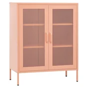 vidaXL omara za shranjevanje roza 80x35x101,5 cm jeklo