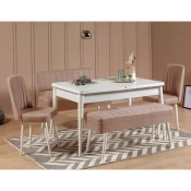 HANAH HOME Trpezarijski set Vina 0900 4 WhiteStone