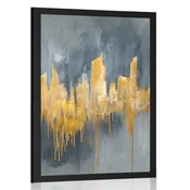 Plakat abstraktna zlata oljna Plakat - 20x30 no frame