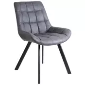 STOLICA siva, crna metal, tekstil