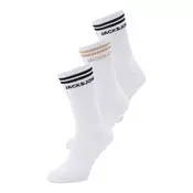 JACK & JONES Nogavice JACOLLIE  bež / črna / bela