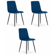 Brandless Stol KARA - mornarsko modri žamet x 3, (22030500)