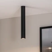 EMIBIG LIGHTING Stropni žaromet Tecno 1L, jeklo, GU10, višina 45 cm, črn - Dnevna soba/jedilnica - Sodobni - Kovina