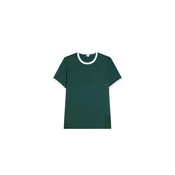 Bershka Majica  siva / bela