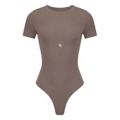GOD SAVE QUEENS Bodi Second Skin T-Shirt Bodysuit rjava