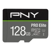 PNY 128GB microSDXC Pro Elite Class 10 U3 V10 + adapter P-SDU128V31100PRO-GE