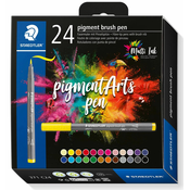 Komplet markerjev v obliki čopiča, STAEDTLER Pigment brush 371, 24 različnih barv, 24 kosov