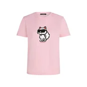 Karl Lagerfeld Majica Ikon Choupette svetlo roza