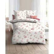 Kaeppel POSTELJNINA Soft Floral 140/200 cm bombažni flanel opečnato rjava