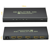 Xwave HDMI2.0 spliter 1x in - 4x out 4K x 2K Activ HDMI 2.0 x e,1- 4-