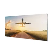 tulup.si Slika na akrilnem steklu Plane zahodno mesto 120x60 cm 4 obešalnika