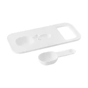 Food container insert with measuring spoon, plastic, size M, Cube -