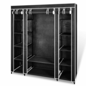 VIDAXL prenosna omara 45 x 150 x 176 cm črni