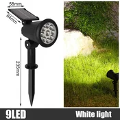 KJB Solarni vrtni reflektor 9 LED, bela svetloba