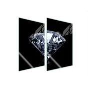 shumee ZAŠČITNA STEKLENA KROŽNIK ZA KUHINJO 2x35x52 DIAMOND