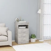 shumee vidaXL Predalnik, betonsko siv, 40x50x76 cm, material na osnovi lesa