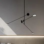 LEDS-C4 LED viseča svetilka Invisible Triplex, 2.700 K, črna - Dnevna soba/jedilnica - Sodobni - Aluminij
