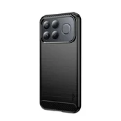 Poco F9 Ultra MOFI silikonska futrola za telefon – otporna na udarce, uzorak od karbonskih vlakana, CRNA