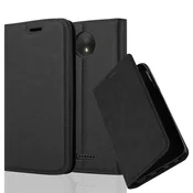 Cadorabo Cadorabo Ohišje, združljivo z Motorola MOTO C PLUS v nočna črna - Zaščitni ovitek z magnetnim zapiranjem, stoječo funkcijo in režo za kartice, (20549149)