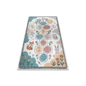 RugsX BAMBINO 61440 pralna preproga poskočnice, številke, baloni za otroke protizdrsna - kremna/zelena 80x150 cm, (5000359119)