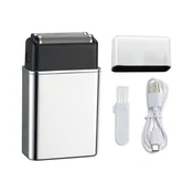 INF Prenosni moški brivnik – mini USB, IPX vodoodporen, zmogljiv Silver, (5000287175)