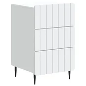 Nocni ormar s ladicama Bijela 43x 41 x 68 cm Konstruirano drvo