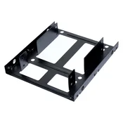 Ultron 377215 nosilec za notranjo namestitev 2x2,5 SSD/HDD iz kovine, črn