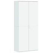 Vidaxl Visoka omara bela 80x35x180 cm inženirski les