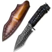 Lovski nož Damascus MASTERPIECE Shiori - črn KP26640