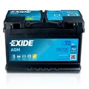 Exide EK720 akumulator, 72 Ah, D+, 760 A(EN), 278 x 175 x 190 mm