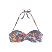 VIVANCE Bikini zgornji del  golobje modra / rumena / temno siva / roza / rdeča