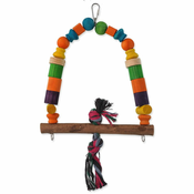 BIRD JEWEL lesena gugalnica z vozlom v barvi - 32 cm