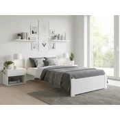 Ljubki dom Postelja IKAROS 90 x 200 cm, bela Posteljno dno: Brez posteljnega dna, Vzmetnica: Vzmetnica Somnia 17 cm