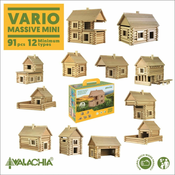 Walachia drveni sklopivi set Vario massive mini, 91-dijelni