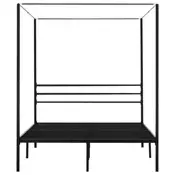 VEVOR Postelja s baldahinom kraljica 2095x153x183 cm črna