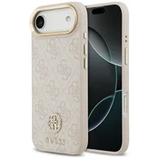 Guess GUESS ovitek za iPhone 17 Air, združljiv z MagSafe, GUHMP17MP4GRMDEP (PU z 4G Strass logotipom), roza