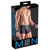 Svenjoyment Bondage Mens Pants M Black Matte Look with Handcuffs & Open Back 21335711711