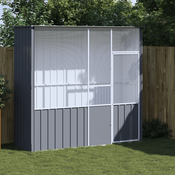 vidaXL Ptičja kletka antracitna 215x78x200 cm pocinkano jeklo