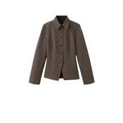 MANGO Blazer SQUARE rjava/črna