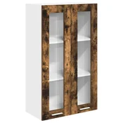 Vidaxl Viseča omarica Dimljeni oreh 60 x 31 x 100 cm Konstruiran les