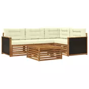Set vanjskih sofa 5 pcs Prirodna i krem 79 x 79 x 37 cm