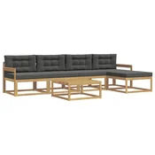 Set vanjskih sofa 6 pcs Bijela i antracit 79 x 79 x 37 cm