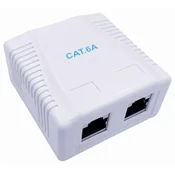 Gembird Adapter NCAC-2F6A-01, 2 porta CAT6A FTP