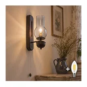 BRILAGI - LED Stensko svetilo COTTAGE 1xE14/40W/230V buk/dimna siva