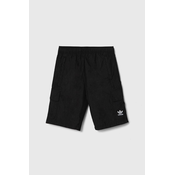 Otroške kratke hlače adidas Originals CARGO SHORTS črna barva, IW3501